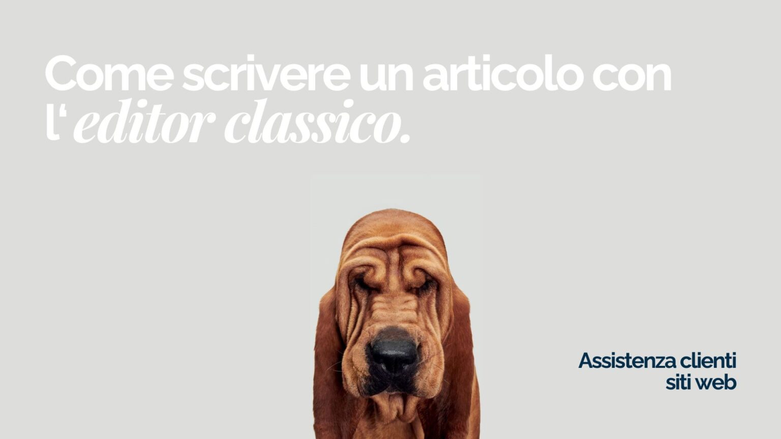 Come Scrivere un Articolo su WordPress con l’Editor Classico