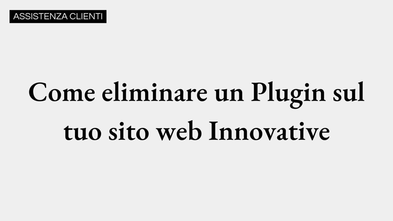 Come eliminare un Plugin su WordPress